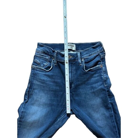 AGOLDE Sophie High Rise Crop Skinny Jean With Raw Hem Sz 25 - Picture 7 of 10
